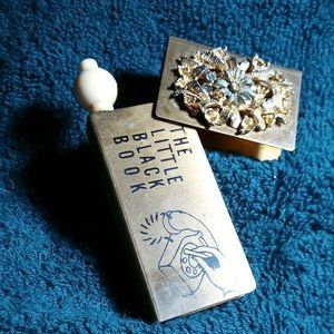 Vintage Miniature brass address book